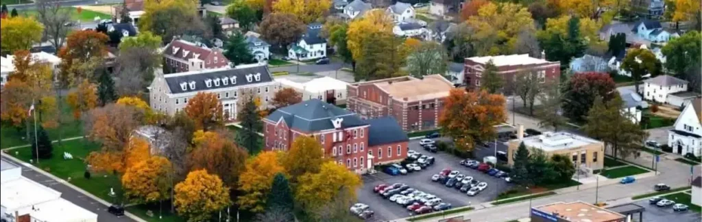 Mt. Morris, Illinois aerial view
